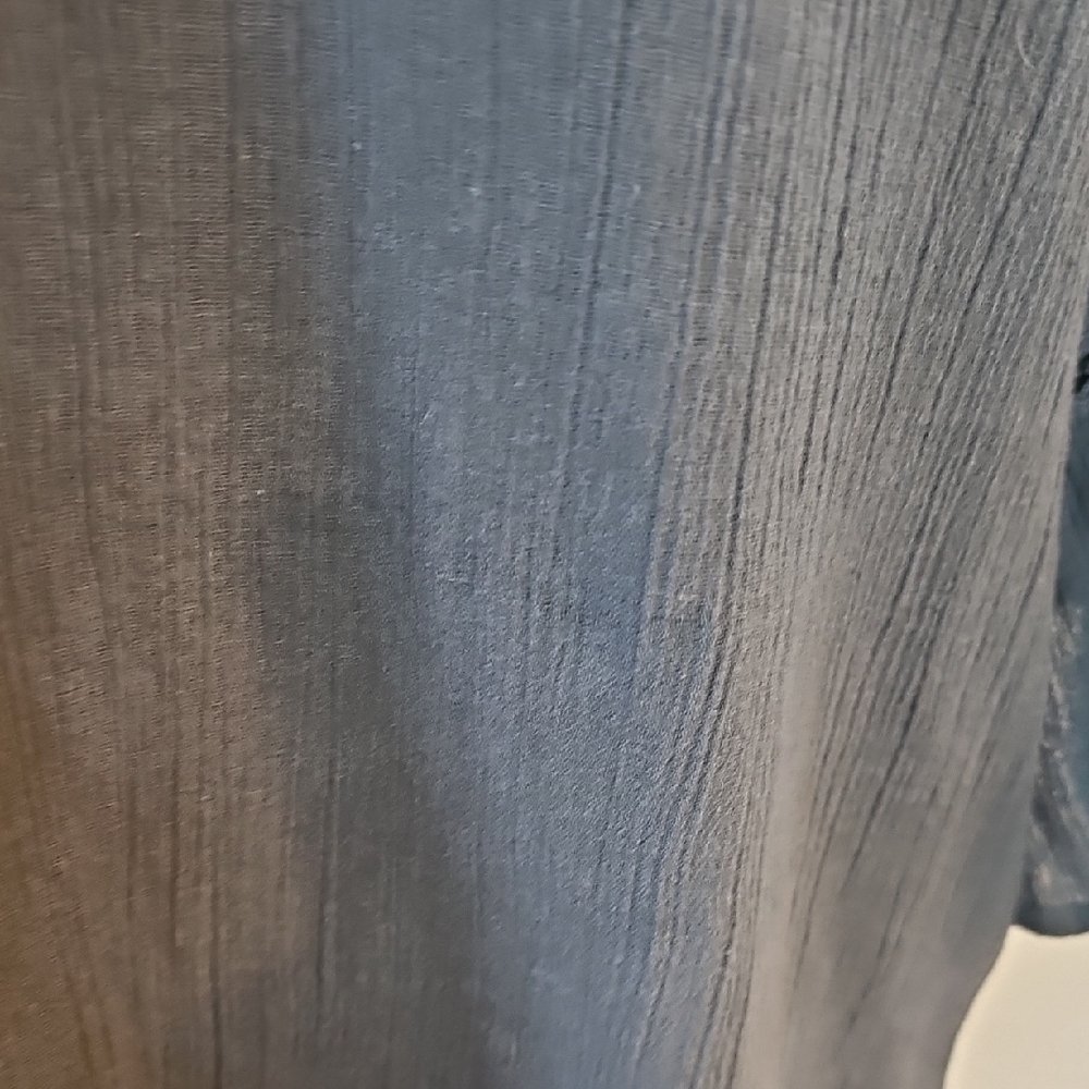 O'Neill Slate Blue Lace-Up Embroidered Tunic - Picture 5 of 9